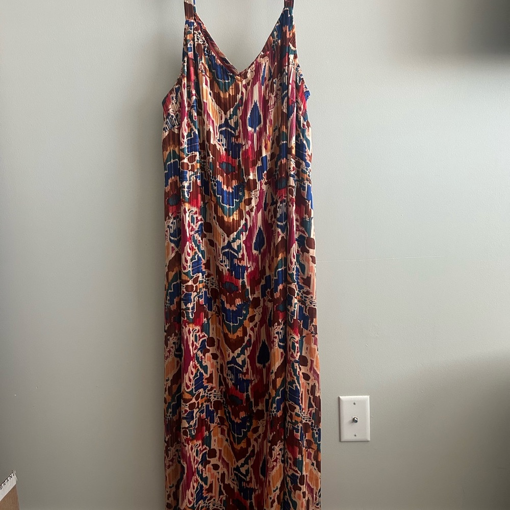 Multicolor unique Sleeveless Maxi Dress